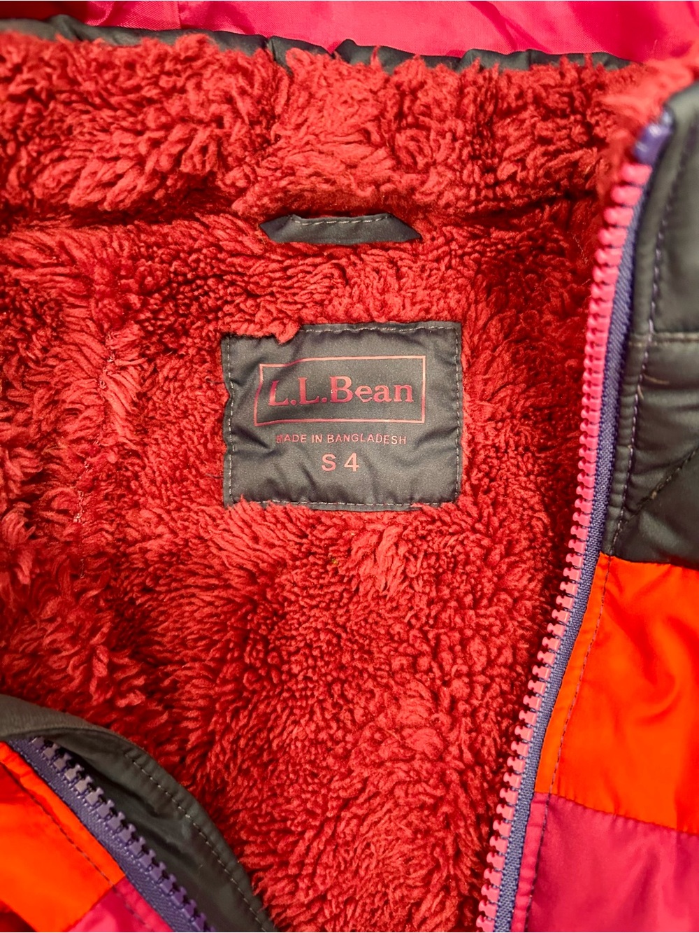 L.L. Bean Kids Colorblock Down Jacket - Picture 4 of 5